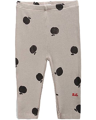 Bobo Choses Apples - Coffee and Milk - Organic Cotton Stretch Leggings Leggings