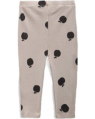 Bobo Choses Apples - Coffee and Milk - Organic Cotton Stretch Leggings Leggings