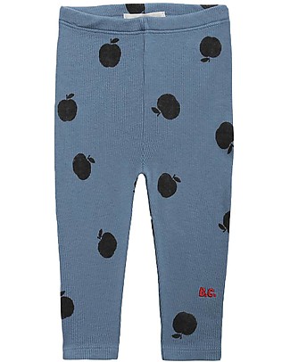 Bobo Choses Apples Leggings - Blue - Organic Cotton Stretch Leggings