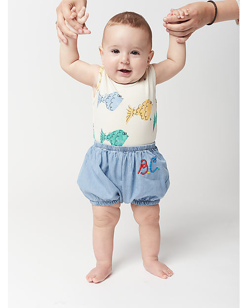 Bobo Choses B.C Sail Rope Bloomer - Light Blue - 100% Cotton Shorts
