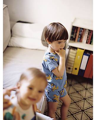 Bobo Choses Baby Shorts - Sniffy Dog All Over - 100% Organic Cotton Jeans