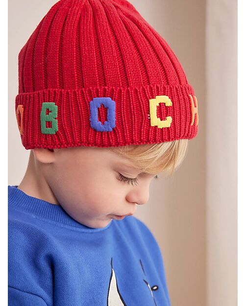 Bobo Choses Beanie - Bobo Choses - Red - 100% Cotton Winter Hats
