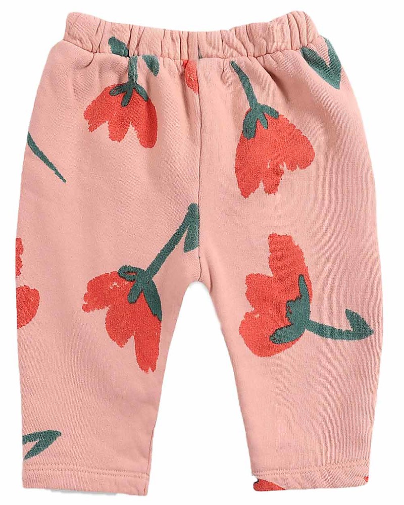 Bobo Choses Big Flowers All Over jogging pants - Rose Cloud - 100