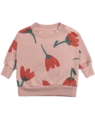 Bobo Choses Big Flowers All Over sweatshirt - Rose Cloud - 100% Organic cotton Sweatshirts