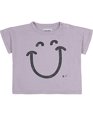 Bobo Choses Big Smile Lila T-shirt - Lavender Aura - 100% organic cotton T-Shirts And Vests