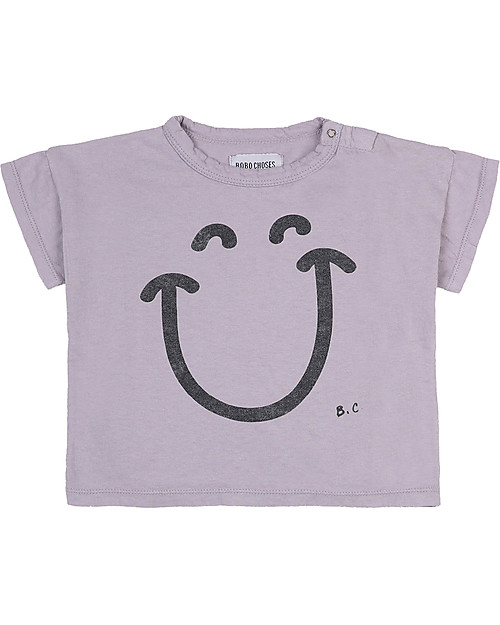 Bobo Choses Big Smile Lila T-shirt - Lavender Aura - 100% organic cotton T-shirts