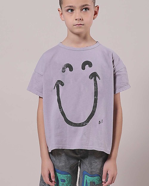 Bobo Choses Big Smile Lila T-shirt - Lavender Aura - 100% organic cotton T-shirts