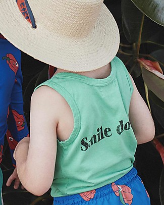 Bobo Choses Big Smile Tank Top - Mint - 100% organic cotton T-Shirts And Vests