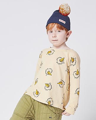 Bobo Choses Birdie All Over long sleeve T-shirt - Soybean - 100% Organic cotton Long Sleeves Tops