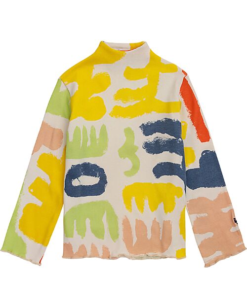 Bobo Choses Carnival All Over Long Sleeve T-shirt - Offwhite - Organic Cotton Long Sleeves Tops