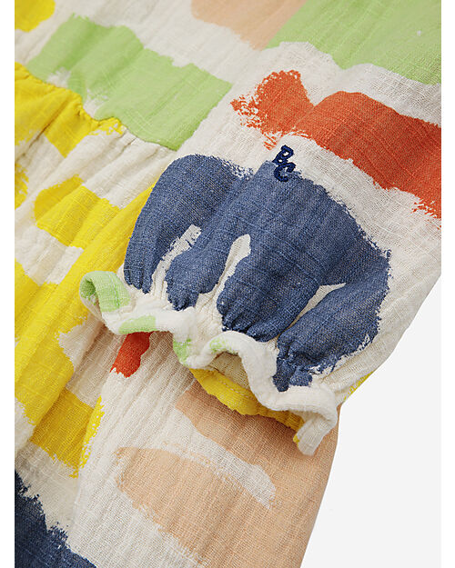 Bobo Choses Carnival All Over Puffed Sleeve Woven Dress - Offwhite - 100% Cotton Dresses_