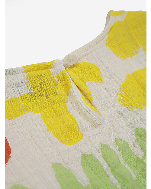 Bobo Choses Carnival All Over Puffed Sleeve Woven Dress - Offwhite - 100% Cotton Dresses_