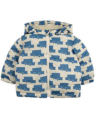 Bobo Choses Cars All over Hooded Anorak - Light Blue - Recycled Material! Down Jacket