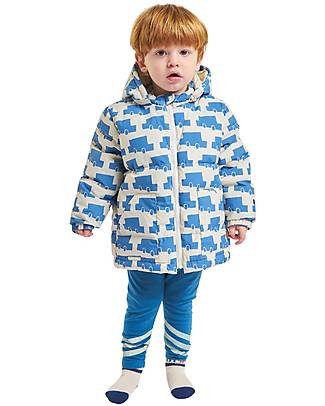 Bobo Choses Cars All over Hooded Anorak - Light Blue - Recycled Material! Down Jacket