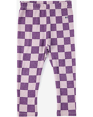 Bobo Choses Checkerboard leggings - Lavender - 100% Organic Cotton Leggings