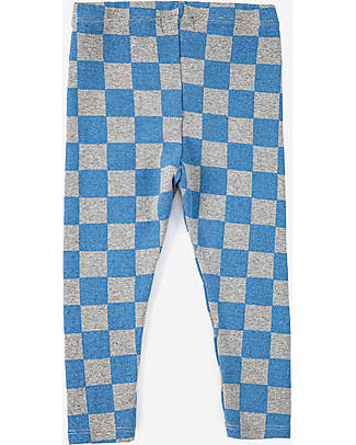Bobo Choses Checkerboard leggings - Light Heather Grey - 100% Organic Cotton Leggings