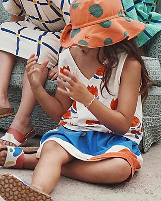 Bobo Choses Chocolate flowers Top - turtledove - 100% organic cotton Evening Tops