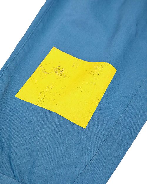 Bobo Choses Color Block Chino Pants - Prussian Blue - 100% Organic Cotton Trousers