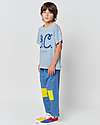 Bobo Choses Color Block Chino Pants - Prussian Blue - 100% Organic Cotton Trousers