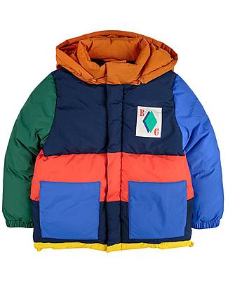 Bobo Choses Color Block Padded Jacket - Orange - Recycled Material! Down Jacket