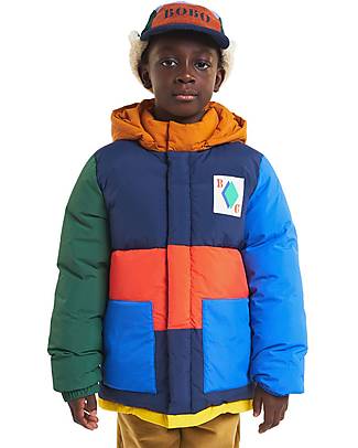 Bobo Choses Color Block Padded Jacket - Orange - Recycled Material! Down Jacket