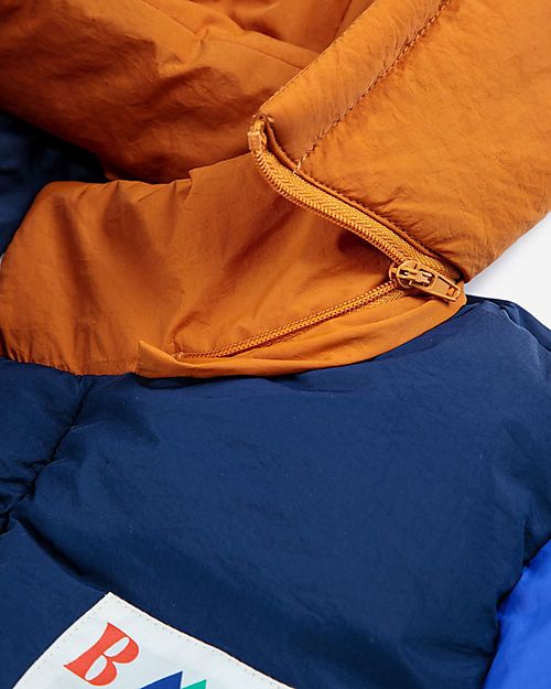 Bobo Choses Color Block Padded Jacket - Orange - Recycled Material! Down Jacket