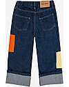 Bobo Choses Color Block Patch Denim Pants - Navy Blue - Cotton Jeans