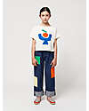Bobo Choses Color Block Patch Denim Pants - Navy Blue - Cotton Jeans