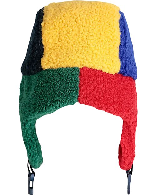 Bobo Choses Color Block Sheepskin Chapka - Multicolor Winter Hats
