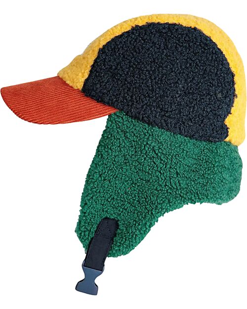 Bobo Choses Color Block Sheepskin Chapka - Multicolor Winter Hats
