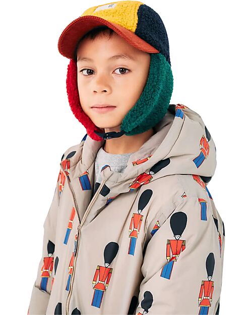 Bobo Choses Color Block Sheepskin Chapka - Multicolor Winter Hats
