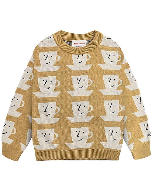 Bobo Choses Cup Of Tea All Over knitted Jumper - Apple cinnamon - 100% Organic cotton Jumpers