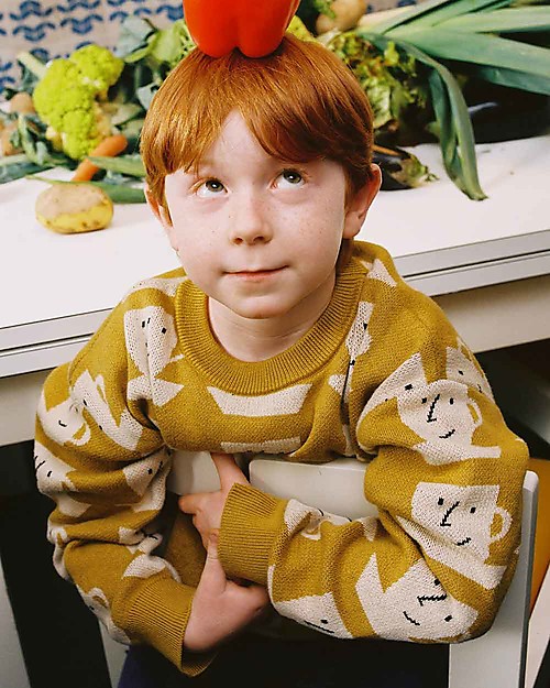 Bobo Choses Cup Of Tea All Over knitted Jumper - Apple cinnamon - 100% Organic cotton Jumpers