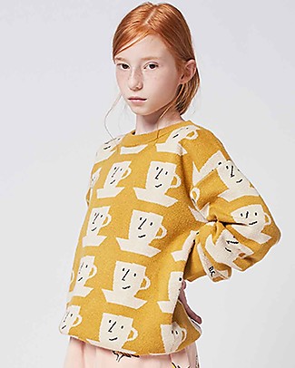 Bobo Choses Cup Of Tea All Over knitted Jumper - Apple cinnamon - 100% Organic cotton Jumpers