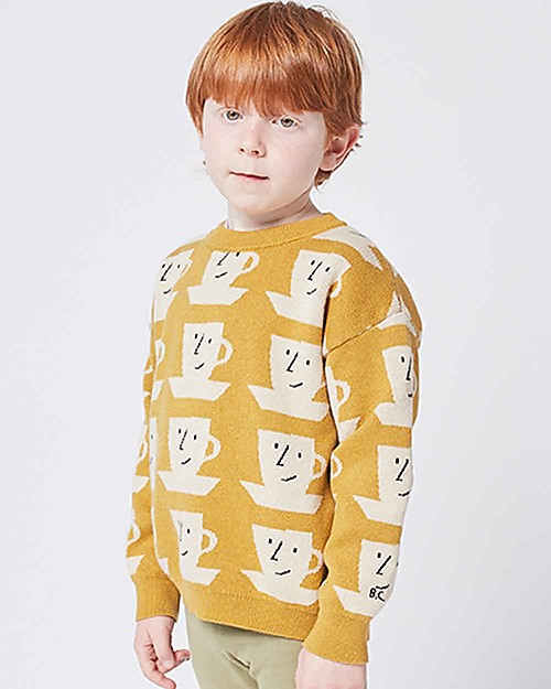 Bobo Choses Cup Of Tea All Over knitted Jumper - Apple cinnamon - 100% Organic cotton Jumpers