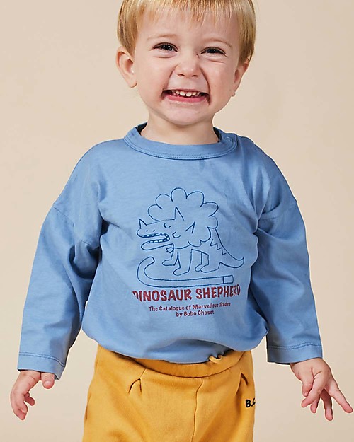 Bobo Choses Dino Long Sleeve T-shirt - 100% Organic Cotton Long Sleeves Tops