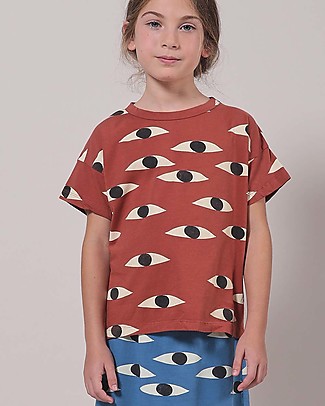 Bobo Choses Eyes all over T-shirt - Coconut shell - 100% organic cotton T-Shirts And Vests