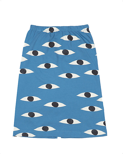 Bobo Choses Eyes Jersey Midi Skirt - Swedish Bue - 100% organic cotton Skirts