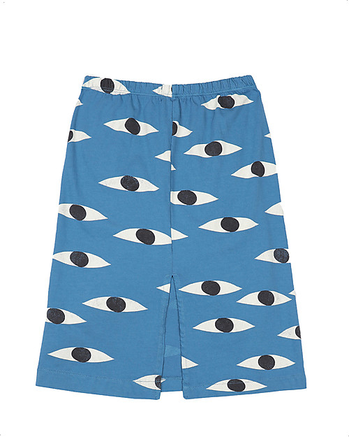 Bobo Choses Eyes Jersey Midi Skirt - Swedish Bue - 100% organic cotton Skirts