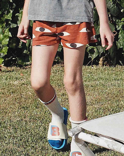 Bobo Choses Eyes Jersey Shorts - Coconut shell - 100% organic cotton Shorts