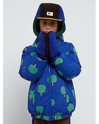 Bobo Choses Faux Fur Gloves - Blue - Cotton Gloves