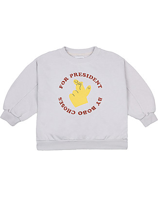 Bobo Choses Finger Crossed sweatshirt - quiet grey - 100% organic cotton Sweatshirts