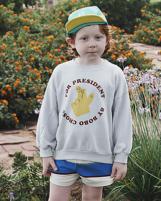 Bobo Choses Finger Crossed sweatshirt - quiet grey - 100% organic cotton Sweatshirts