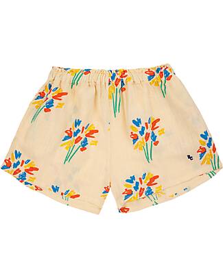 Bobo Choses Fireworks All Over Woven Shorts - Light Yellow - Linen and Viscose Shorts