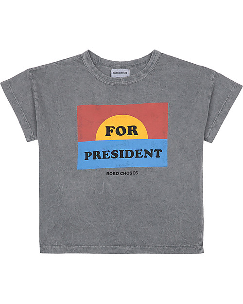 Bobo Choses For President T-shirt - December sky - 100% organic cotton T-shirts