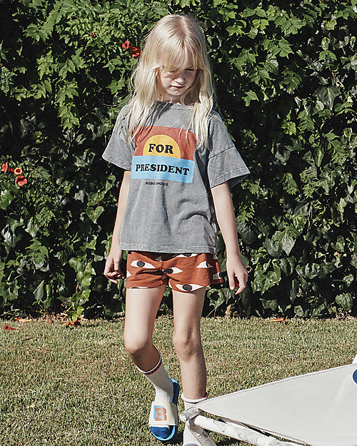 Bobo Choses For President T-shirt - December sky - 100% organic cotton T-shirts