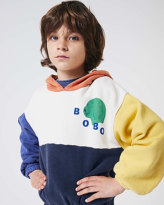 Bobo Choses Fun Dog hoodie - Antique White - Organic Cotton Fleece Sweatshirts