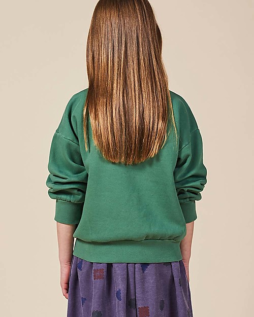 Bobo Choses Green Cat Sweatshirt - 100% Organic Cotton Sweatshirts