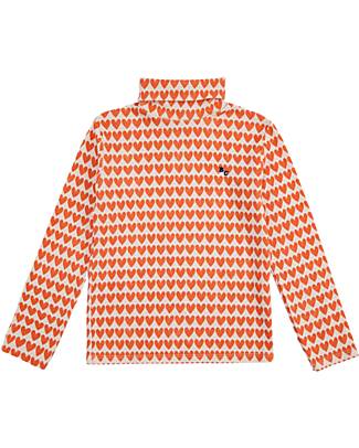 Bobo Choses High Neck T-Shirt - Hearts - Beige - Long-sleeved Long Sleeves Tops
