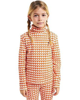 Bobo Choses High Neck T-Shirt - Hearts - Beige - Long-sleeved Long Sleeves Tops